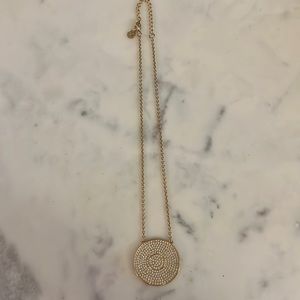 Touchstone Crystal gold and CZ necklace 16-18”